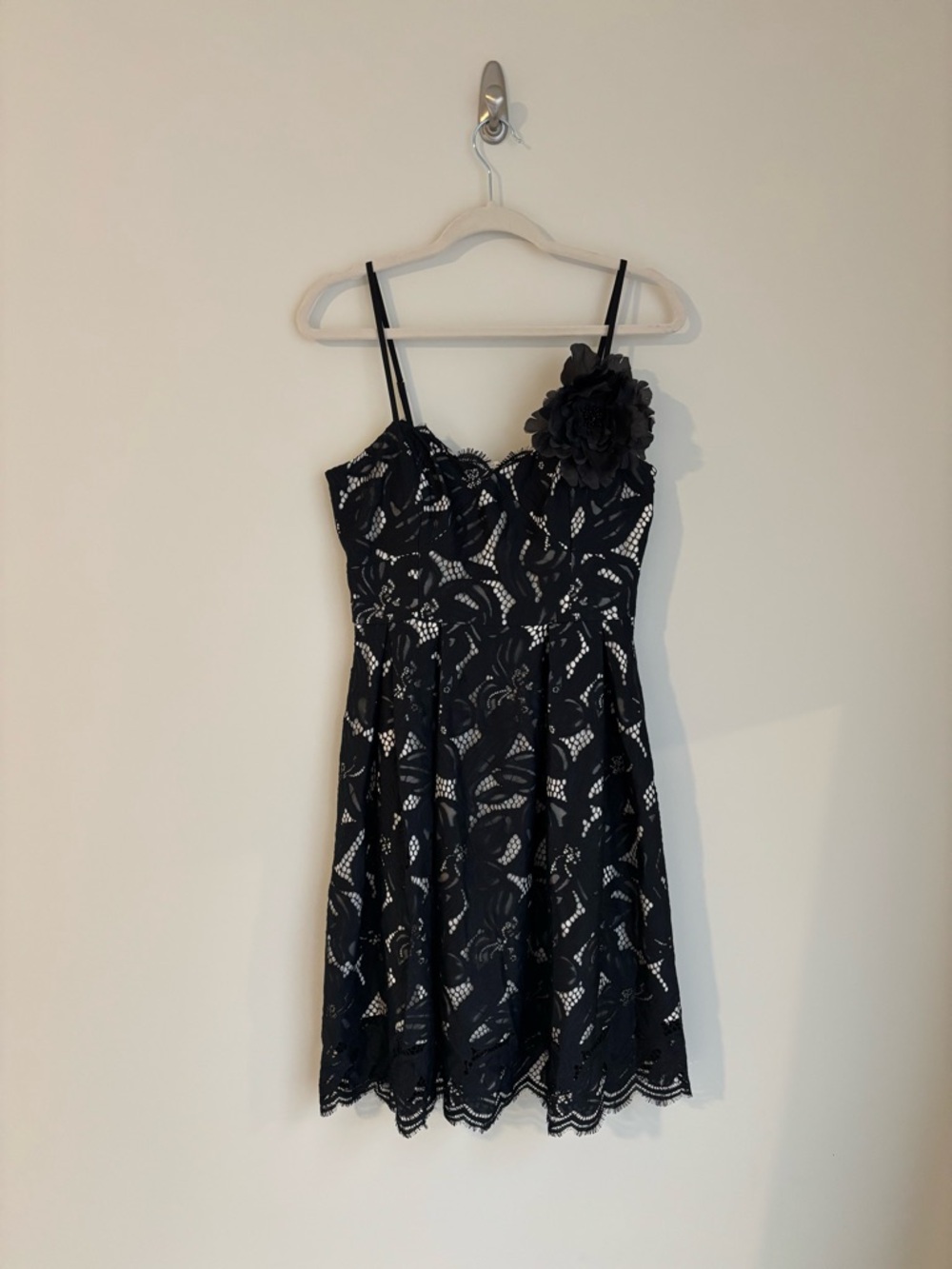 Lilly Pulitzer Two-Tone Orchid Lace Camella Dress in Black/White